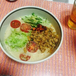 濃厚ごまスープが美味しい♪冷やし担々うどん